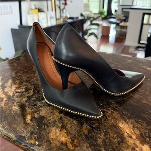 Coach Black Heels with Stud Accents